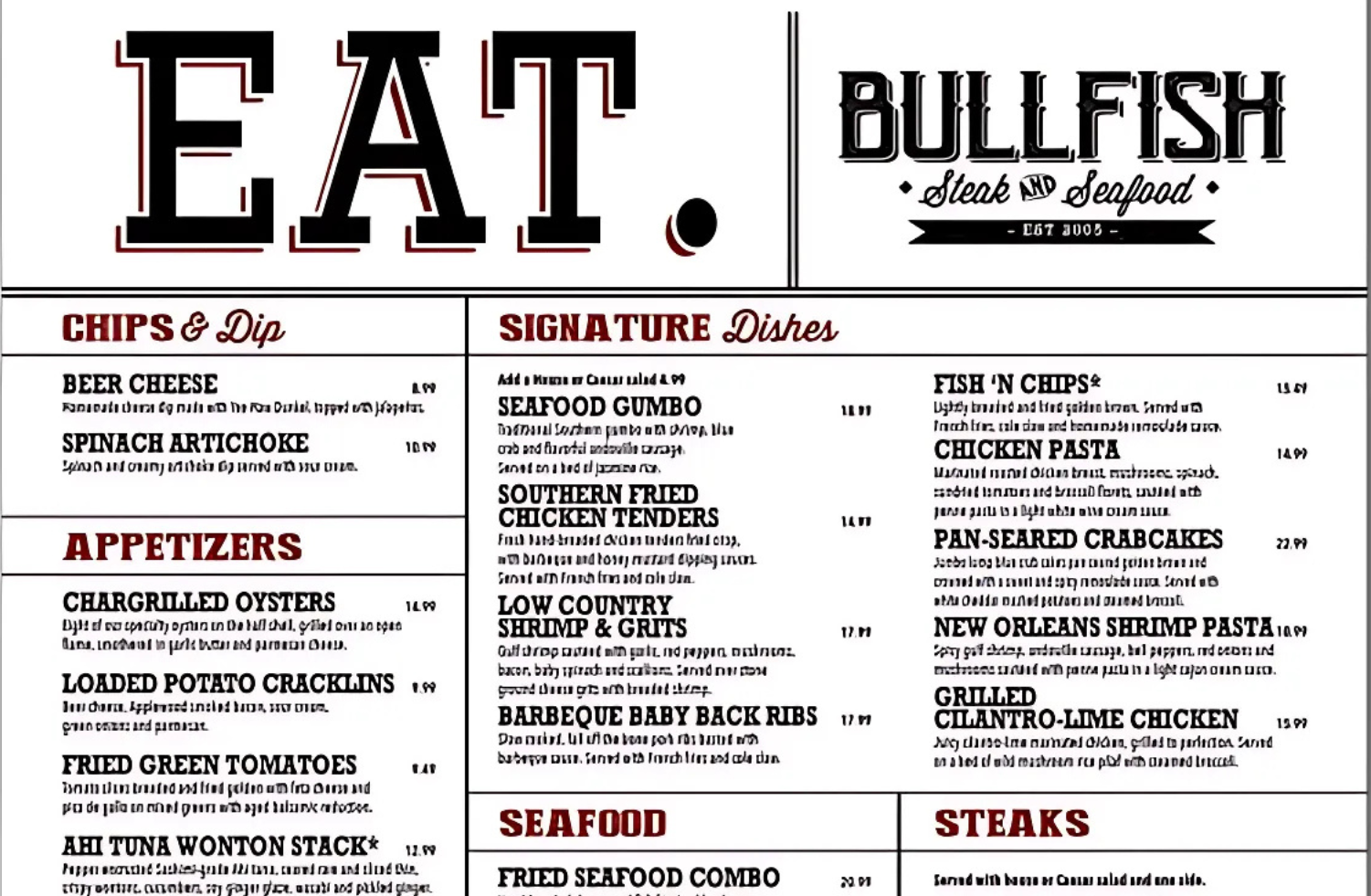 Restaurant virtual menu design