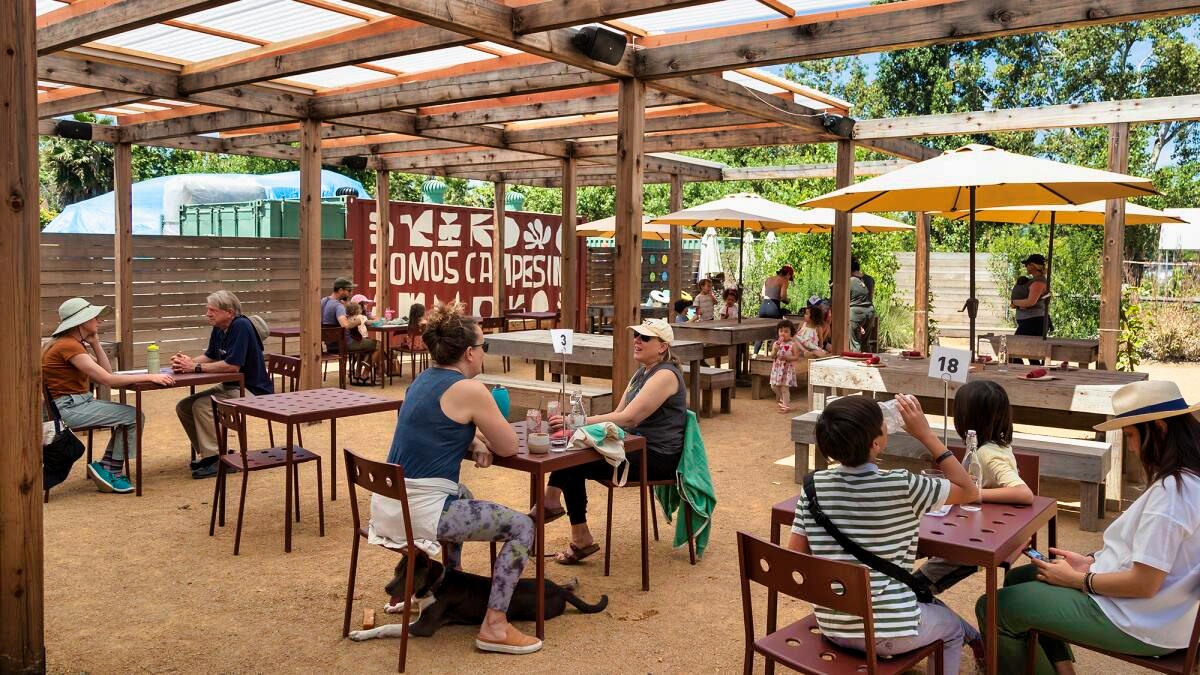 San Clemente, CA - June 21: Guests eat lunch at the Campesino Cafe at The Ecology Center on Wednesday, June 21, 2023 in San Clemente, CA. (Scott Smeltzer / Daily Pilot)